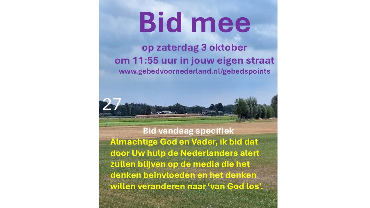 Lees meer over het artikel Maandag 7 september 2026